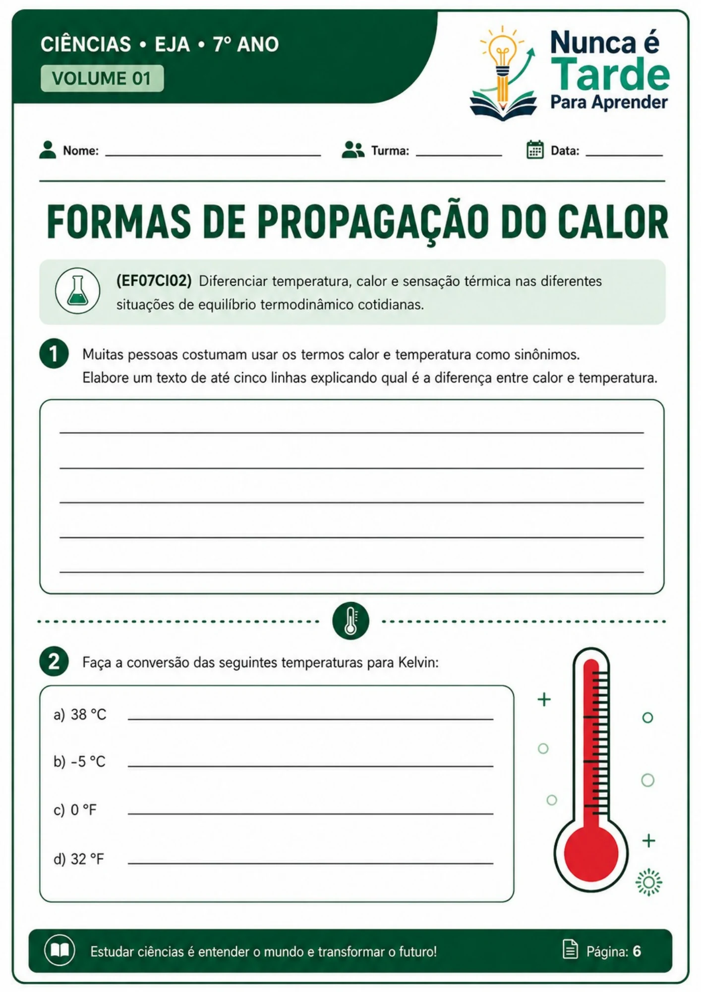 Atividade de Ciências EJA 1